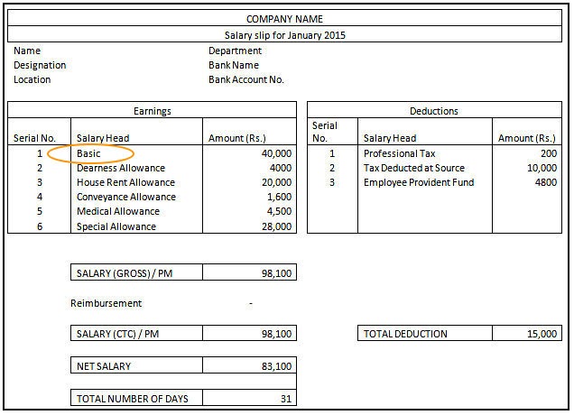 Basic Salary - Salary Slip